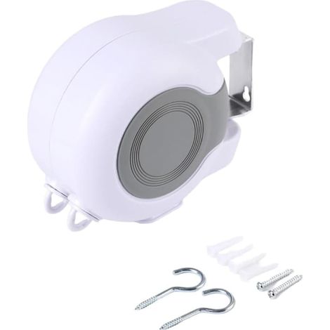 Étendoir à linge rétractable, étendoir à linge extérieur robuste, PVC, Re (1/5)