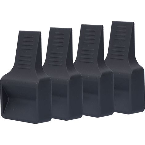 4 Blocs de Roulettes en V Anti-Glisse pour Meubles, Canapés, Lits, Chaises, Armoires - Noir