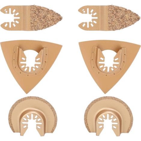 Kit de lames de scie 6 pièces, lames d'outil oscillantes, kit d'accessoires de lames de scie multi-outils oscillantes, lames de scie oscillantes multifonctionnelles outil fournitures de travail du boi (1/5)