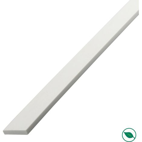 Lot de 20 Champlats PVC blanc 2600 x 20 x 2 mm