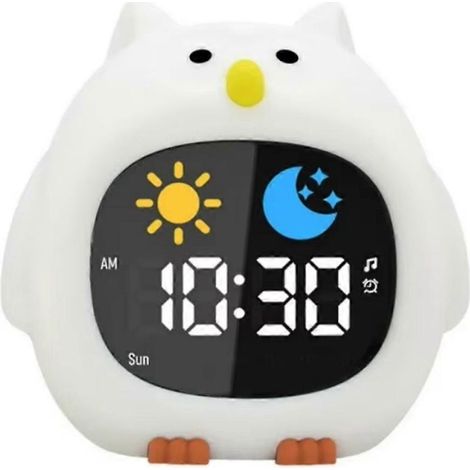 Réveil pour enfants en forme de hibou, veilleuse tactile mignonne pour la chambre des enfants (1/5)