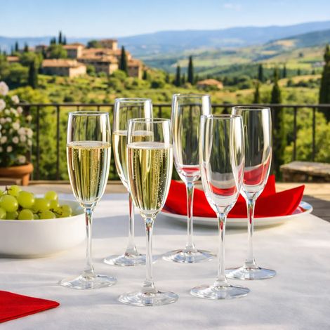 Set di 6 bicchieri da champagne Altom Design Diamond da 180 ml. (1/5)