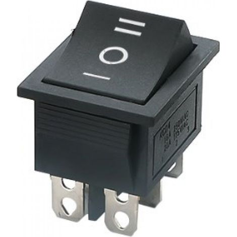 Interrupteur à bascule, ON-OFF-ON, 6 bornes, 16A 250VAC, Noir, Lot de 2 (1/4)