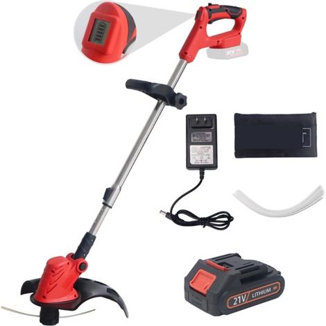 Tondeuse à Gazon télescopique sans Fil à Longueur réglable Coupe Gazon électrique élagage Outils de Jardin Compatible 18V (Color : 1 Battery 1 Plug, Size : W) (1/5)