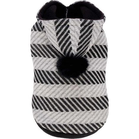 Maglioncino con fodera in pile modello Tires Black per cani: 30 cm