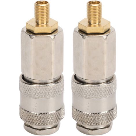 Adaptateurs de compresseur d'air portables, filetage mâle en acier robuste à Valve, coupleur à connecteur rapide 3 en 1 pour gonfleur de pneus, paquet de 2 (1/5)
