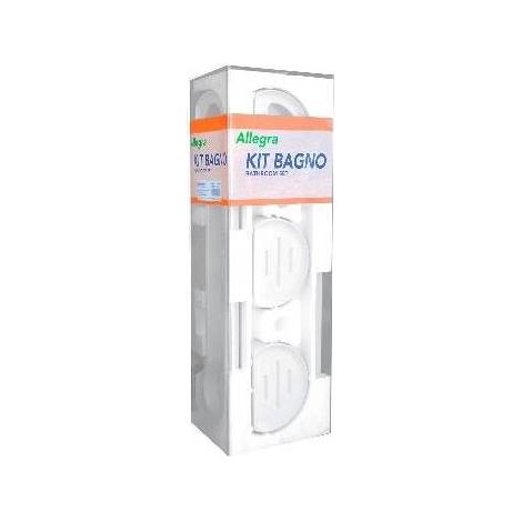 SET ACCESSORI BAGNO 8 PEZZI SERIE ALLEGRA Misura: Bianco