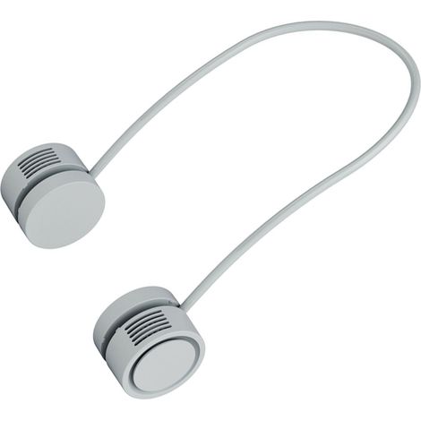 Mini ventilateur de cou portable rechargeable par USB, mains libres, sans pales, avec fonction d'aromathérapie, vert clair, pour l'extérieur.