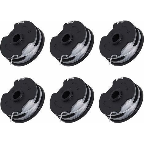 Pack of 6 replacement spools for Parkside PRTA 20-Li C3 IAN351753 cordless brush cutter - (1/4)