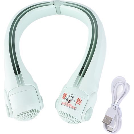 USB bladeless neck fan, portable and quiet for outdoor sports, travel and office (1/3)