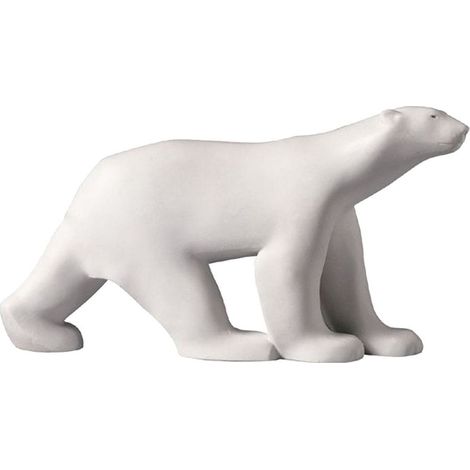 Figurine miniature ours blanc en résine – Hauteur 5 cm, Longueur 10 cm, Largeur 3.5 cm – Détails réalistes pour collection (1/3)