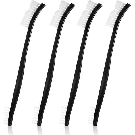 Set mit 4 Nylonbürsten, doppelseitig, schwarzer Kunststoff, zur Reinigung von Fahrradschmuck (1/5)