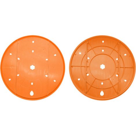 Accessori per il drenaggio dei vasi di piante arancioni