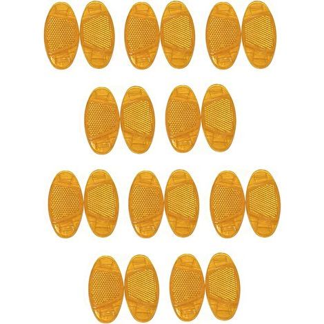 Pack de 20 reflectores amarillos para radios, reflectores de radios de alta visibilidad 360°, clips reflectantes fáciles de montar para bicicletas de montaña, bicicletas de carretera y niños, accesori (1/5)