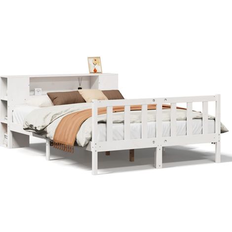 Maison Exclusive - Letto Libreria senza Materasso Bianco 160x200 cm Legno di Pino
