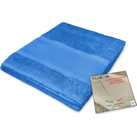 SET ASCIUGAMANI spugna TOSCA © TELA AIDA da RICAMARE PUNTO CROCE 1+1 viso e ospite Bluette
