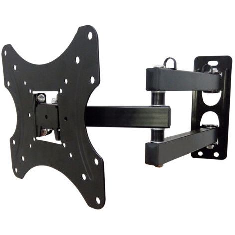 Support Mural TV pour Écran 14-32" LED LCD Plasma et Courbé, Bras TV Inclinable et Orientable Capacité Max de 30kg