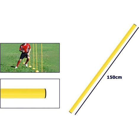 TRADE SHOP - Marcatori Per Allenamento Altezza 150 Cm Calcio Barra Ostacoli Slalom Fluo - Giallo