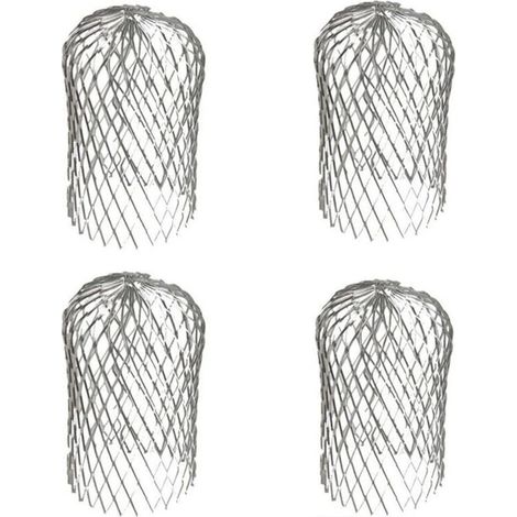 Filtres de Gouttière en Aluminium Grille Protection Gouttiere Protège-gouttières en Métal Protection Gouttiere Feuilles pour Maison, Avant-toit, Fossé, Égout 4 Pièces (1/4)