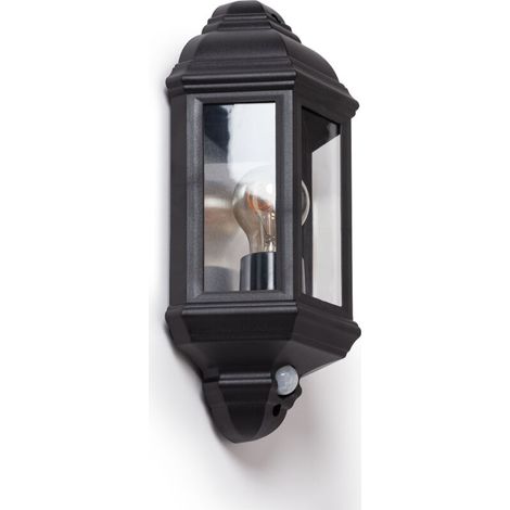 – Applique murale LED extérieure IP44 avec détecteur PIR – Design rectangulaire – Compatible ampoule E27 – Installation facile sur mur (1/5)