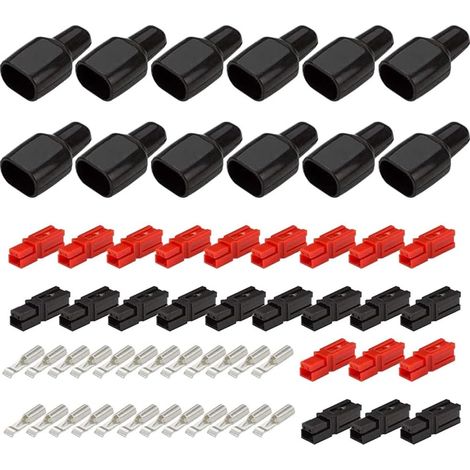 Connettore terminale di alimentazione a disconnessione rapida da 12 paia 30A Connettore batteria rapido nero rosso (1/4)