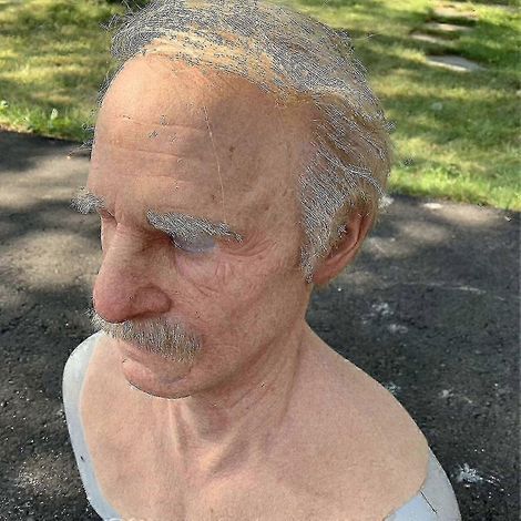 Masque réaliste en latex pour senior avec nez proéminent et rides, idéal fêtes d'Halloween, costumes et cosplay - YT4 (1/4)