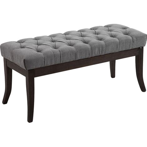Sitzbank Ramses Stoff antik-dunkel grau 100 cm (1/3)
