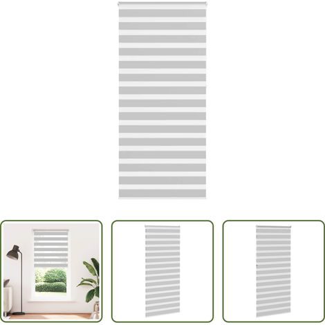 Jalousie -  Doppelrollo Hellgrau 115x230 cm Stoffbreite 110,9 cm Polyester (1/5)
