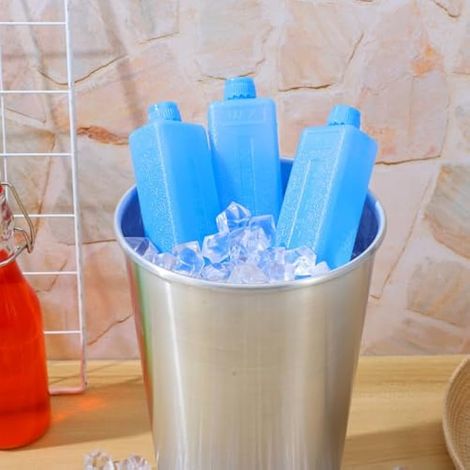 Lot de 4 blocs de glace réutilisables pour ventilateur de climatiseur, blocs de glace pour glacière, blocs de congélation portables (1/5)