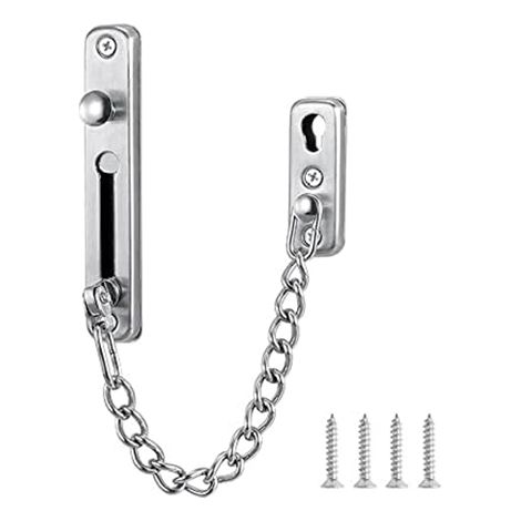2 Chaînes de Porte de Sécurité Acier Inoxydable, avec Vis (1/5)