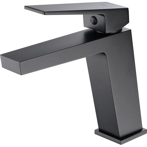 Rubinetto del lavabo monocomando Modello ARTCanale bassoColore nero finitura opaca [IMEX®]