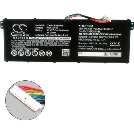 NX - Batterie ordinateur portable 11.4V 3000mAh - AC14B18JAC14B18J(3ICP5/57/80) (1/4)