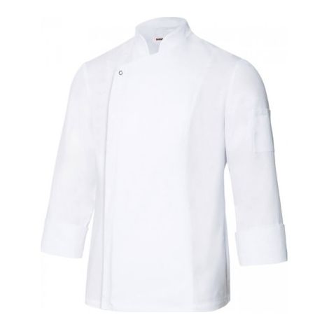 Chaqueta de cocinero con cuello mao en tejido transpirable VELILLA Serie 405204 62 Negro