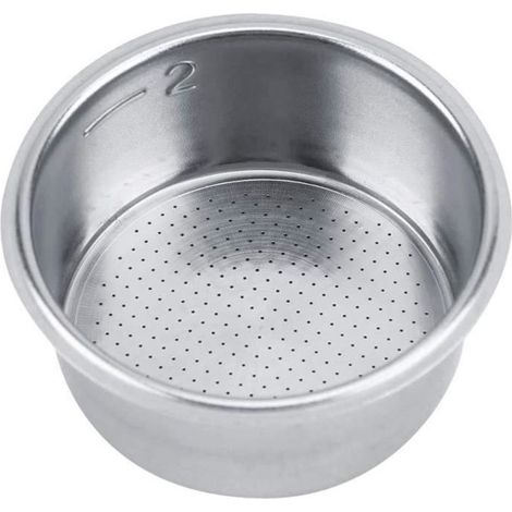 Filter has cafe in stainless steel 51mm 2 Cup Filter has cafe reutilisable, Basket has Filter poreux Non pressurise Passoire for r,51 (1/4)