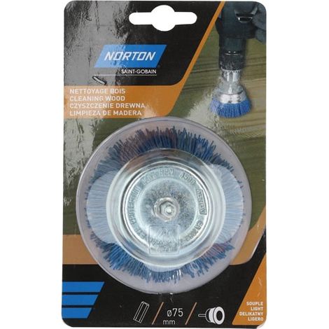 NORTON - Brosse perceuse coupe nylon bleu 75 Norton (1/5)