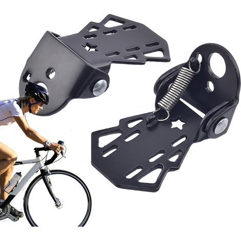 Ensemble de 2 mini pédales arrière de vélo, supports de pédales pliables, adaptés aux pédales arrière de VTT, accessoires de pédales en métal