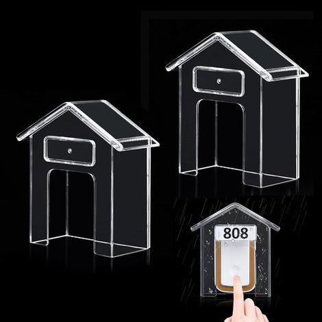 Juego de 2 fundas protectoras transparentes e impermeables para timbre inalámbrico: protección contra la lluvia para timbre exterior y control de