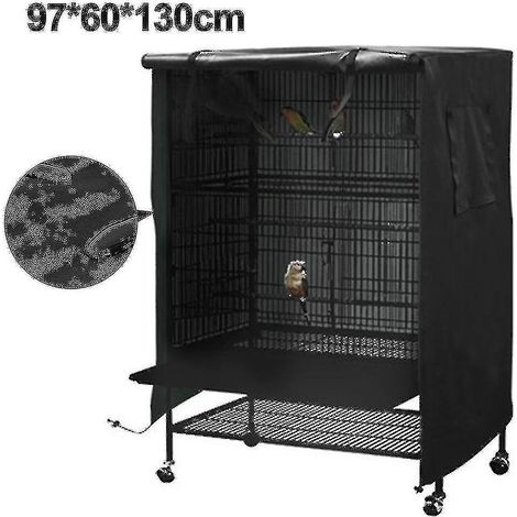 Barsinfi Vogelkäfig, wasserdicht, großer Vogelkäfig, waschbarer Papageienkäfig (Vogelkäfig nicht enthalten) - Schwarz - (1/5)
