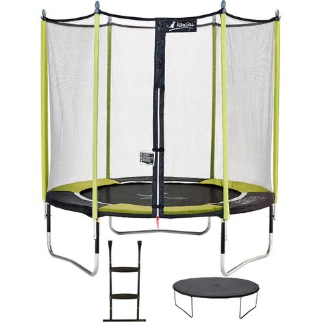 Trampoline KANGUI - JUMPI Ø 244‑250 cm – Enfant – Rebond Dynamique – Échelle & Bâche – Garantie 5 ans (1/4)