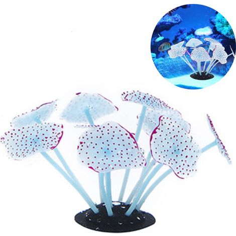 SH001 Décoration de plante corallienne pour aquarium - Violet (1/5)
