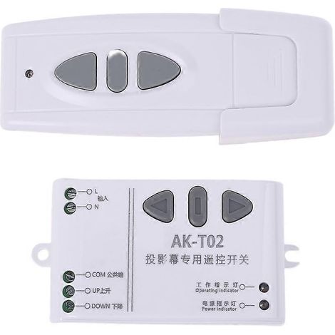 Télécommande sans fil 433 MHz pour écran de projection JW-T02 (1/5)