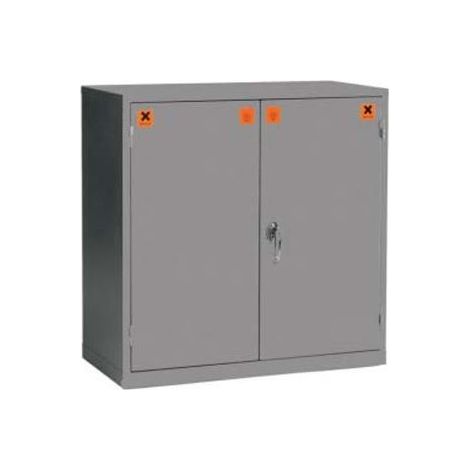 Armoire pour produits dangereux, 1 étagère, Gris, en Acier, verrouillable, 915mm x 915mm x 457mm ( Prix pour 1 )