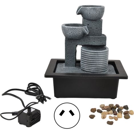 Fontaine électrique de bureau décorative, cascade de table pour maison, prise AU 220-240V, ornement zen intérieur