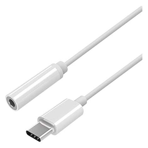 Aisens - convertitore da usb-c a apple style audio, usb-c/m-jack 3.5/h, bianco, 15cm (1/2)