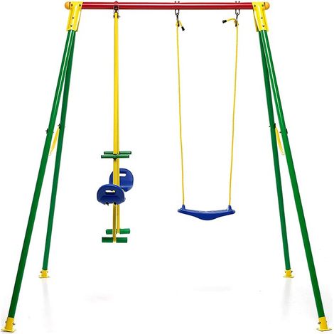 Altalena gioco per esterno da 3 posti mod. Kiko 3 per bimbi da 3 a 10 anni (1/3)