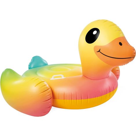 Cheval aquatique gonflable canard cartoon PVC épais, accessoire photo pour plage et vacances adulte enfant (1/5)
