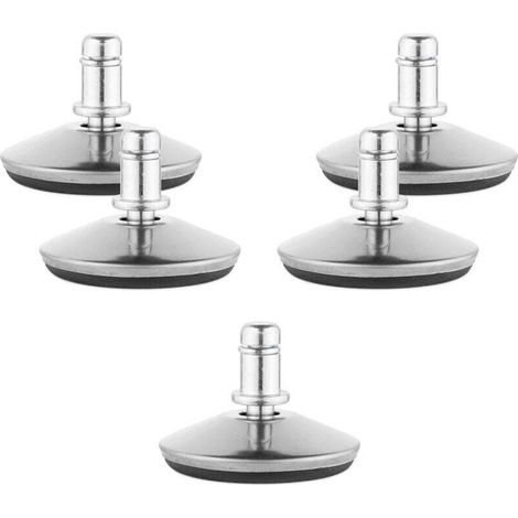 Cloches pour chaise de bureau - Lot 5 embouts remplacement roulettes de chaise 11/22 mm - Pied de siège fixe avec patins pour sol dur (1/4)