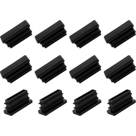 Embouts Rectangulaires (30 x 10 mm) Noir 12 Pièces (1/5)