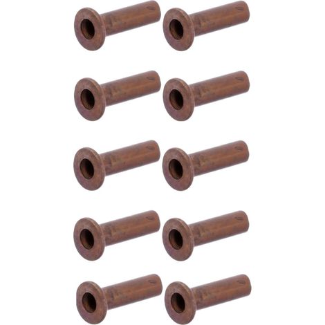 10x rivet tubulaire cuivre norme DIN 7338 forme C rivetage garniture de frein, Ø6mm x 18mm