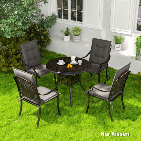 Juego de 4 cojines de asiento 108 x 50 x 5 cm, cojines de silla con cintas, cojín de asiento para exteriores e interiores, almohadilla de asiento, cojín para bancos de muebles de jardín, silla, silla (1/5)